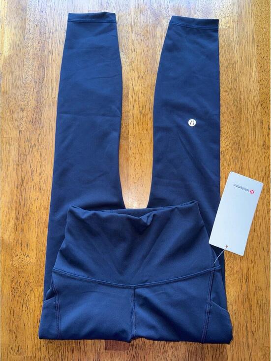 lululemon athletica Pants - Lululemon Wunder Train With Pockets High Rise 25” True Navy Size 2 NWT